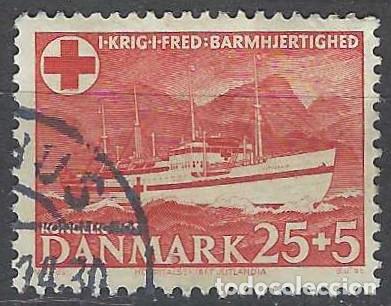Stamps: DINAMARCA 1951 - CRUZ ROJA, NAV&Iacute;O-HOSPITAL &rdquo;JUTLANDIA&rdquo; - USADO