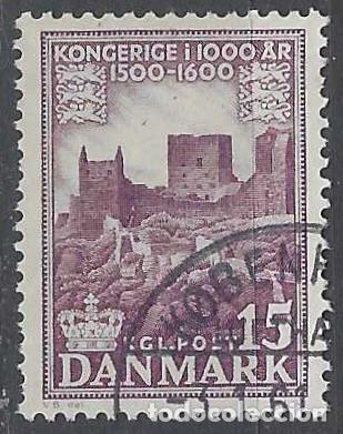 Selos: DINAMARCA 1954-56 - MILENARIO DEL REINO DE DINAMARCA, RUINAS DE CASTILLO - USADO