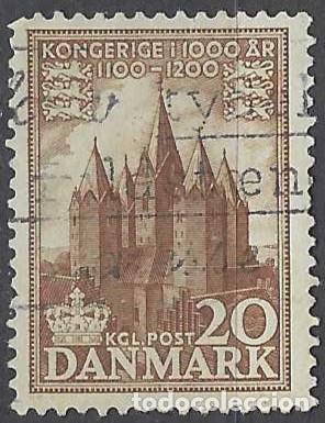 Selos: DINAMARCA 1953-54 - MILENARIO DEL REINO DE DINAMARCA, IGLESIA DE KALUNDBORG - USADO
