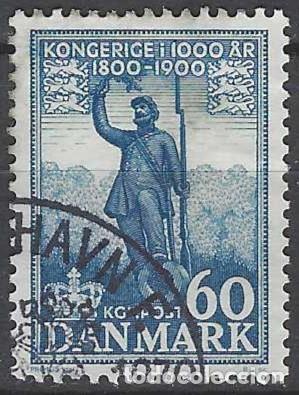 Selos: DINAMARCA 1954-56 - MILENARIO DEL REINO DE DINAMARCA, MONUMENTO AL SOLDADO DAN&Eacute;S - USADO