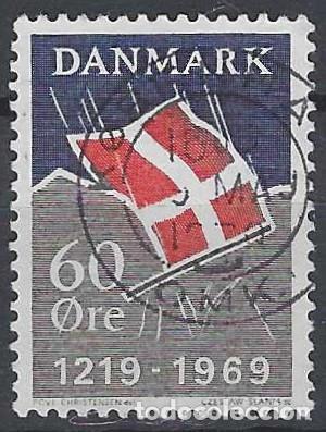 Selos: DINAMARCA 1969 - 7&ordm; CENTENARIO DE LA BANDERA NACIONAL - USADO