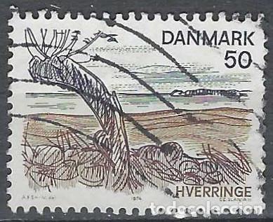 Stamps: DINAMARCA 1974 - TURISMO, ISLA DE FIONIA, HVERRINGE - USADO