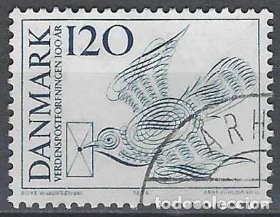 Sellos: DINAMARCA 1974 - CENTENARIO DE LA UPU - USADO - Foto 1