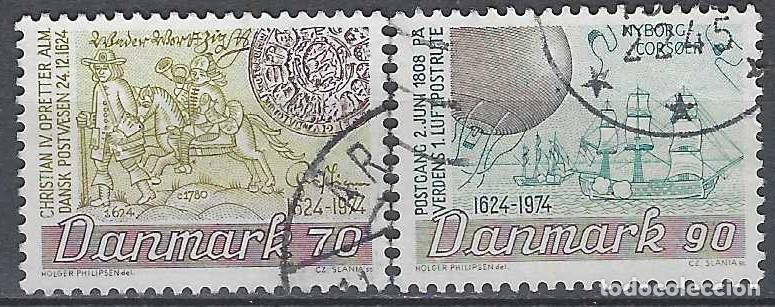 Francobolli: DINAMARCA 1974 - 350&ordm; ANIV. DEL CORREO DAN&Eacute;S, S.COMPLETA - USADOS