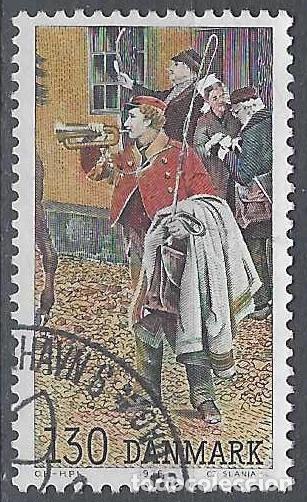 Sellos: DINAMARCA 1976 - EL CONDUCTOR DE LA DILIGENCIA POSTAL - USADO