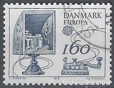 Sellos: DINAMARCA 1979 - EMISI&Oacute;N EUROPA, TEL&Eacute;GRAFO MORSE - USADO