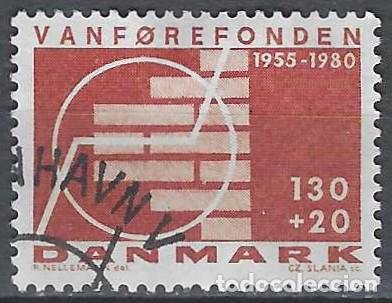 Sellos: DINAMARCA 1980 - 25&ordm; ANIV. DE LA FUNDACI&Oacute;N NACIONAL DE LOS INV&Aacute;LIDOS - USADO