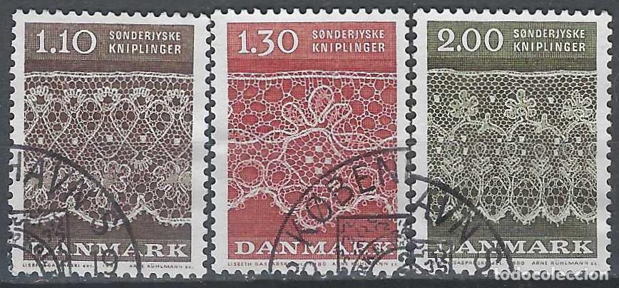 Francobolli: DINAMARCA 1980 - BORDADOS DE SCHLESWIG, S.COMPLETA - USADOS
