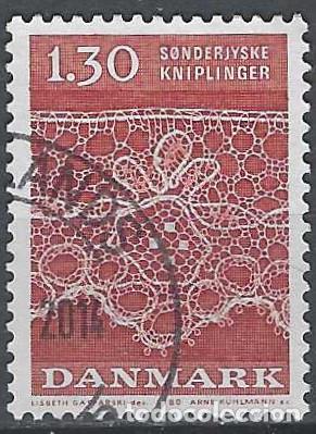 Briefmarken: DINAMARCA 1980 - BORDADOS DE SCHLESWIG, ROJO - USADO
