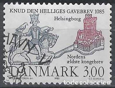 Selos: DINAMARCA 1985 - 9&ordm; CENTENARIO DE LA DONACI&Oacute;N DEL REU CANUTO A LA CATEDRAL DE LUND - USADO
