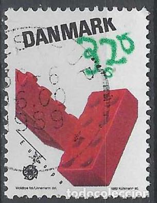 Stamps: DINAMARCA 1989 - EMISI&Oacute;N EUROPA, JUEGOS INFANTILES, PIEZAS DE &rdquo;LEGO&rdquo; - USADO