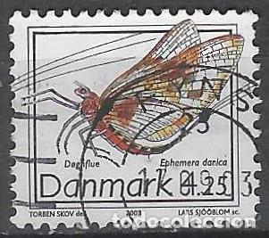 Stamps: DINAMARCA 2003 - FAUNA, INSECTOS RAROS, MOSCA DE MAYO - USADO