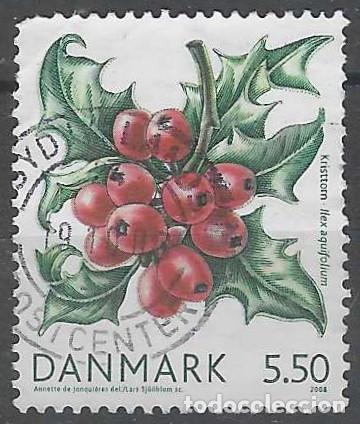 Timbres: DINAMARCA 2008 - FLORA DE INVIERNO, ACEBO - USADO