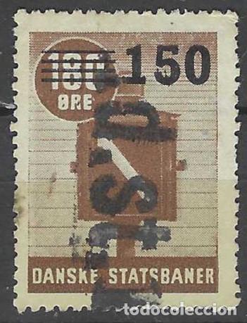 Briefmarken: DINAMARCA - SELLO DE PAQUETE FERROVIARIO SOBRECARGADO - 150 &Oslash;ORE - USADO
