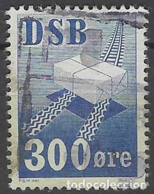 Briefmarken: DINAMARCA - SELLO DE PAQUETE FERROVIARIO - 300 &Oslash;ORE - USADO