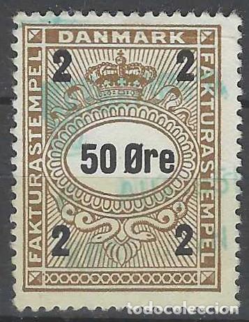 Briefmarken: DINAMARCA 1946 - SELLO DE FACTURA DE INGRESOS, 50 &Oslash;ORE - USADO