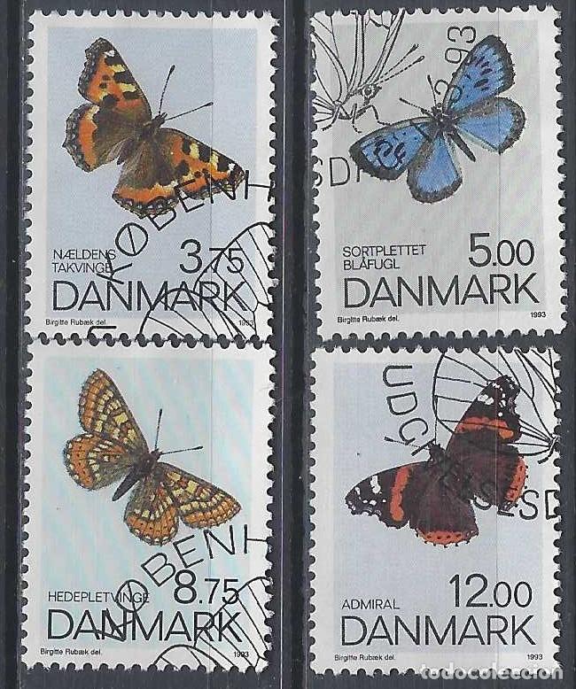 Selos: DINAMARCA 1993 - FAUNA, MARIPOSAS, S.COMPLETA - USADOS