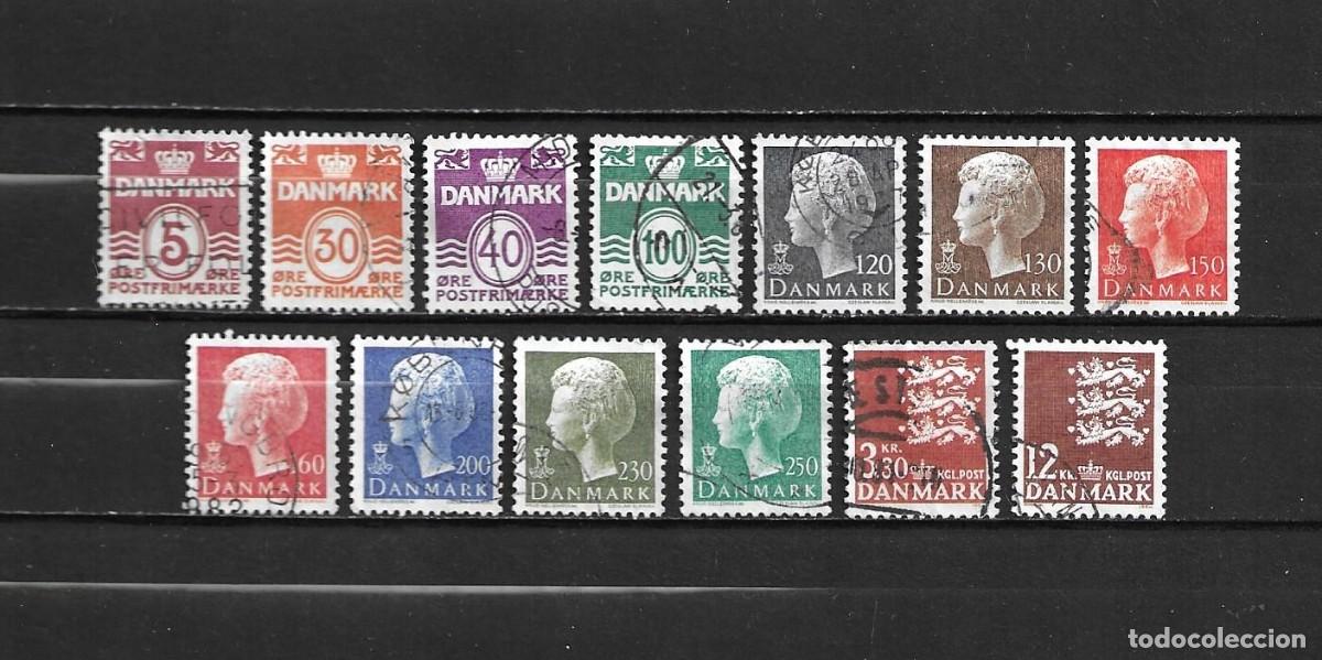 Francobolli: Dinamarca, 1981, serie general, yvert 719 a 727, 729, 746 a 748, usados