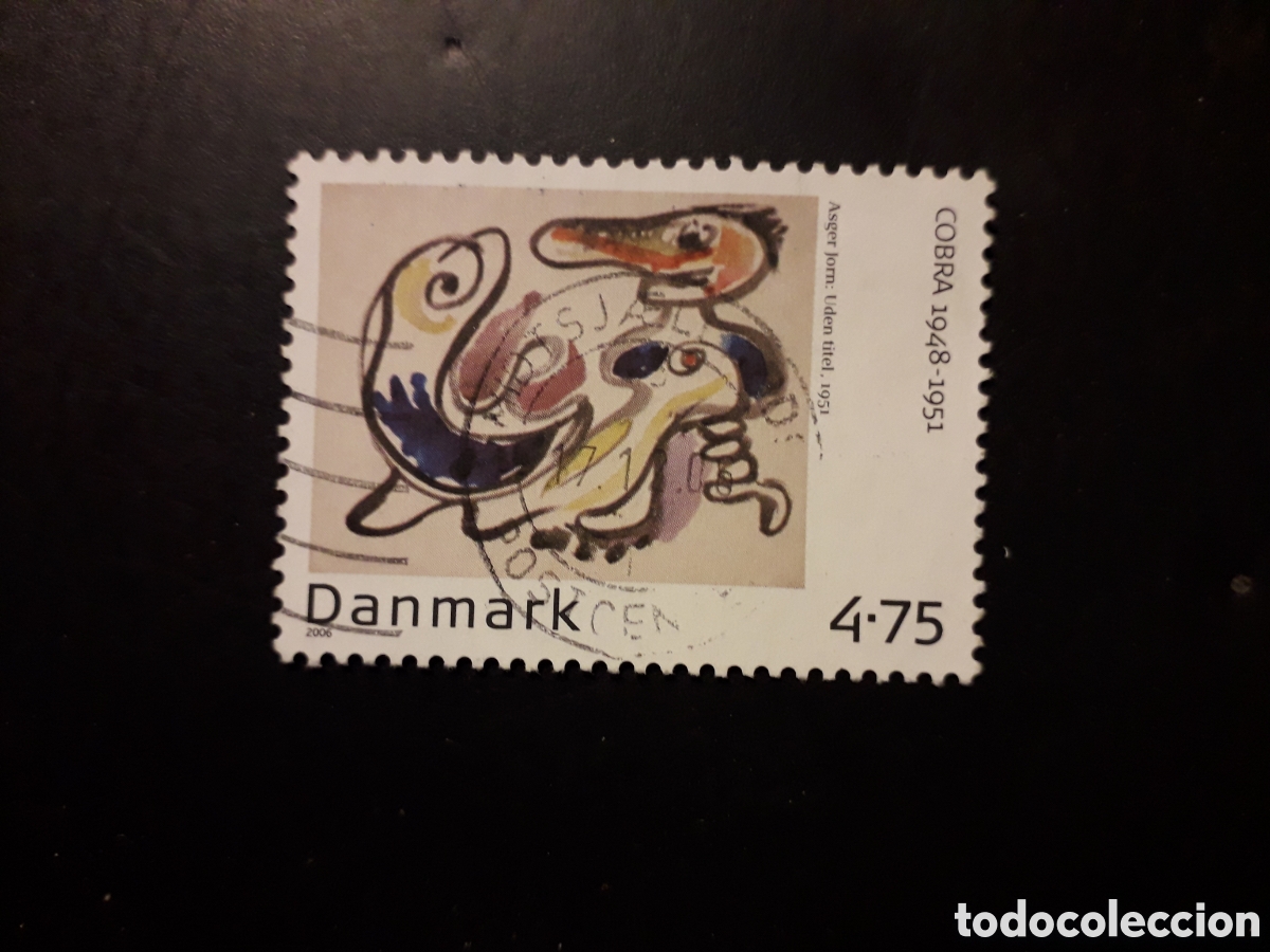 Briefmarken: DINAMARCA YVERT 1451 SELLO SUELTO USADO 2006 PINTURAS, MOVIMIENTO COBRA PEDIDO M&Iacute;NIMO 3&euro;