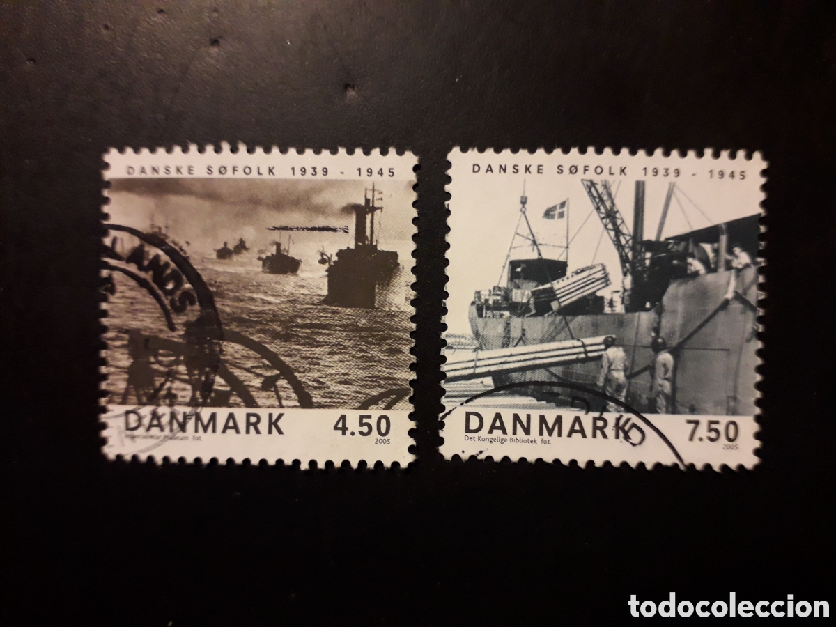 Stamps: DINAMARCA YVERT 1406/7 SERIE COMPLETA USADA 2005 FIN SEGUNDA GUERRA MUNDIAL PEDIDO M&Iacute;NIMO 3&euro;