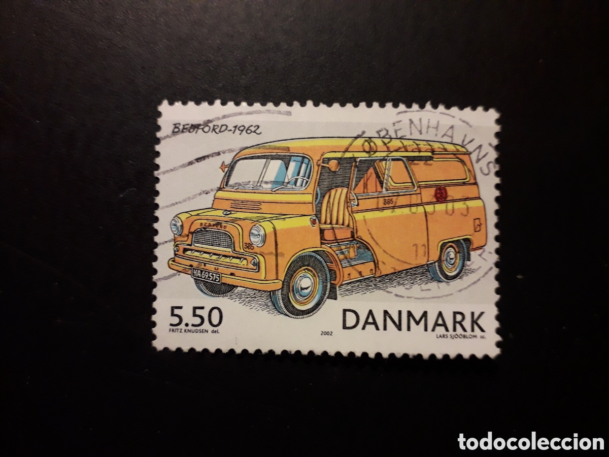 Sellos: DINAMARCA YVERT 1316 SELLO SUELTO USADO 2002 VEH&Iacute;CULOS POSTALES, PEDIDO M&Iacute;NIMO 3&euro;