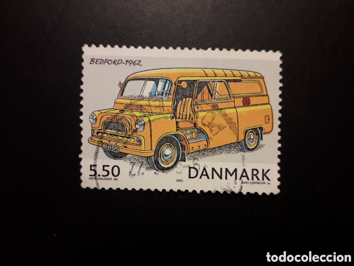 Sellos: DINAMARCA YVERT 1316 SELLO SUELTO USADO 2002 VEH&Iacute;CULOS POSTALES, PEDIDO M&Iacute;NIMO 3&euro;