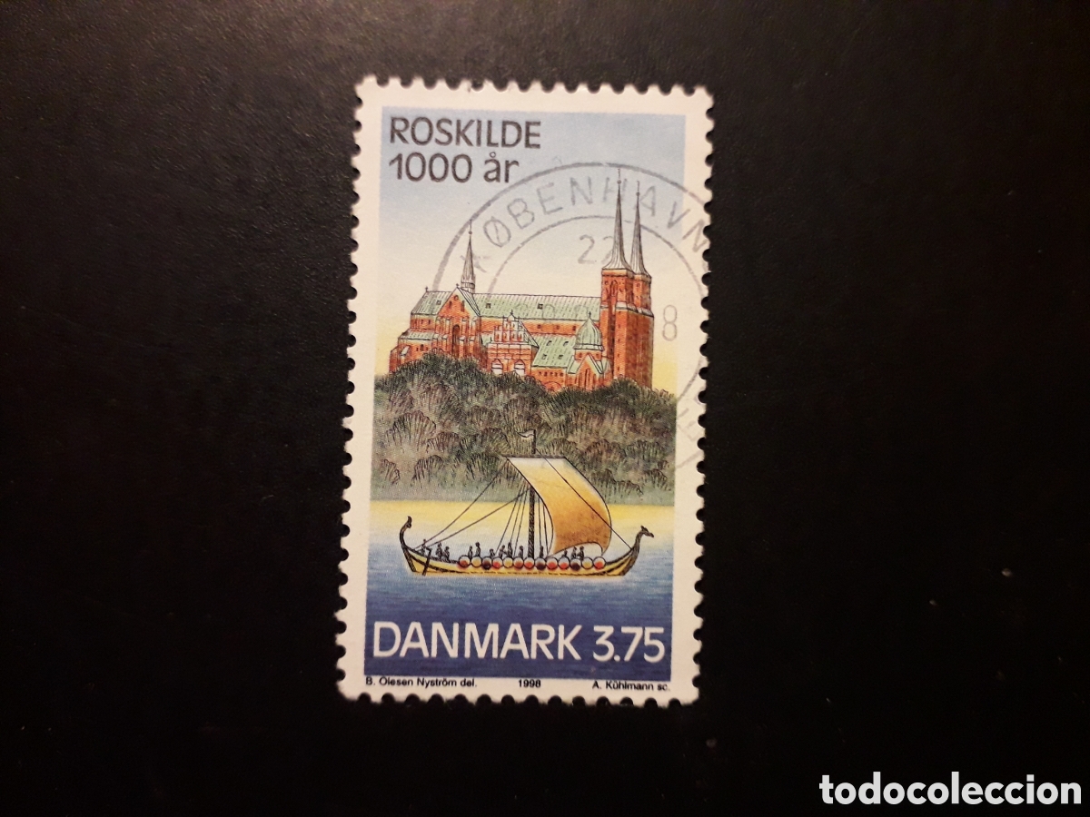 Sellos: DINAMARCA YVERT 1176 SERIE CTA USADA 1998 MILENARIO DE ROSKILDE, DRAKKAR, BARCOS PEDIDO M&Iacute;NIMO 3&euro;