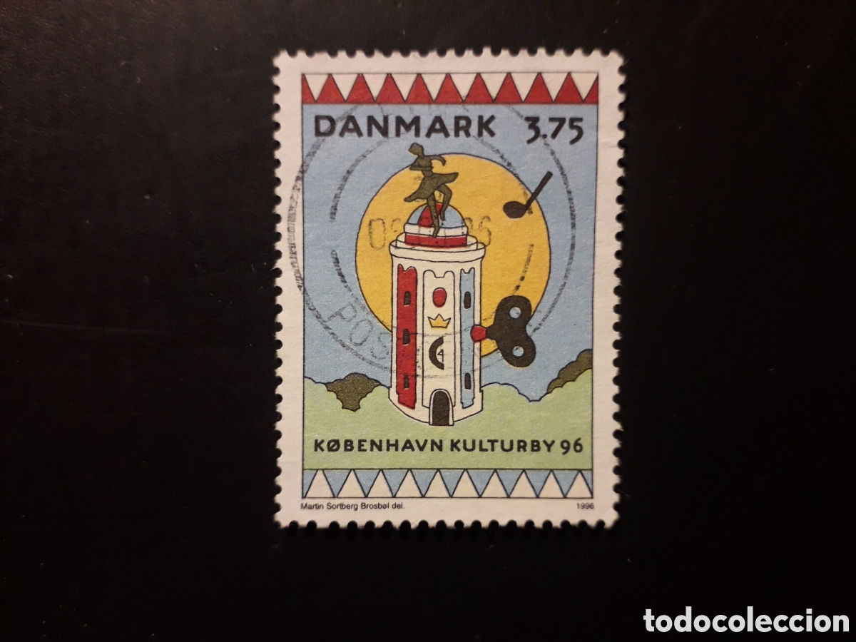 Sellos: DINAMARCA YVERT 1119 SELLO SUELTO USADO 1996 COPENHAGUE CAPITAL DE LA CULTURA PEDIDO M&Iacute;NIMO 3&euro;