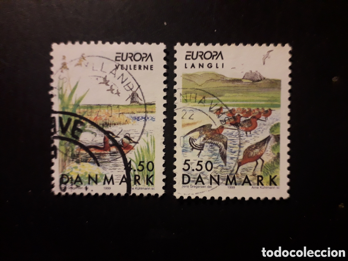 Sellos: DINAMARCA YVERT 1215/6 SERIE CTA USADA 1999 EUROPA FAUNA AVES PARQUES NATURALES PEDIDO M&Iacute;NIMO 3&euro;