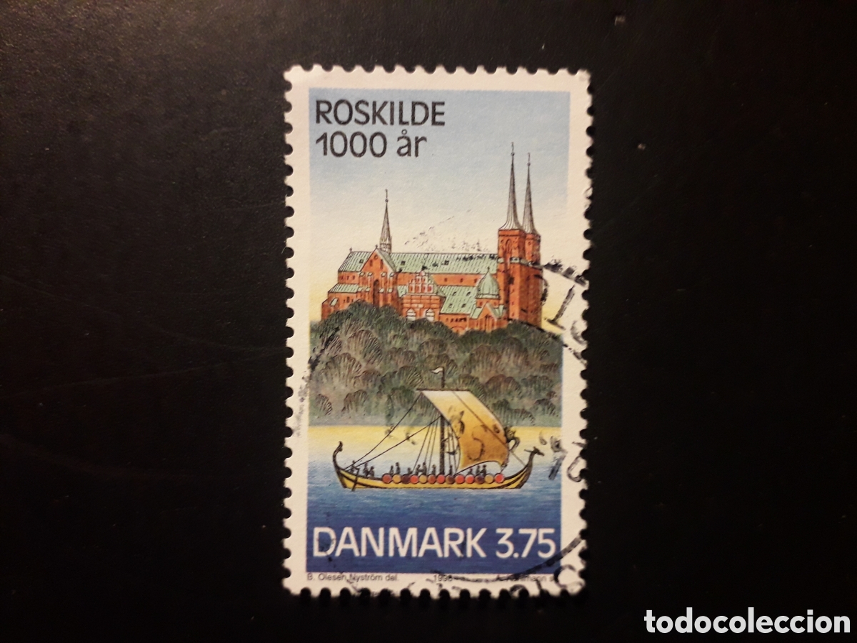 Sellos: DINAMARCA YVERT 1178 SERIE COMPLETA USADA 1998 MILENARIO DE ROSKILDE DRAKKAR BARCOS PEDIDO M&Iacute;NIMO 3&euro;