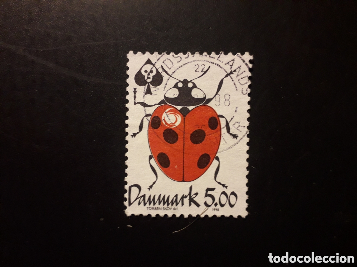 Sellos: DINAMARCA YVERT 1177 SERIE COMPLETA USADA 1998 FAUNA INSECTOS PEDIDO M&Iacute;NIMO 3&euro;