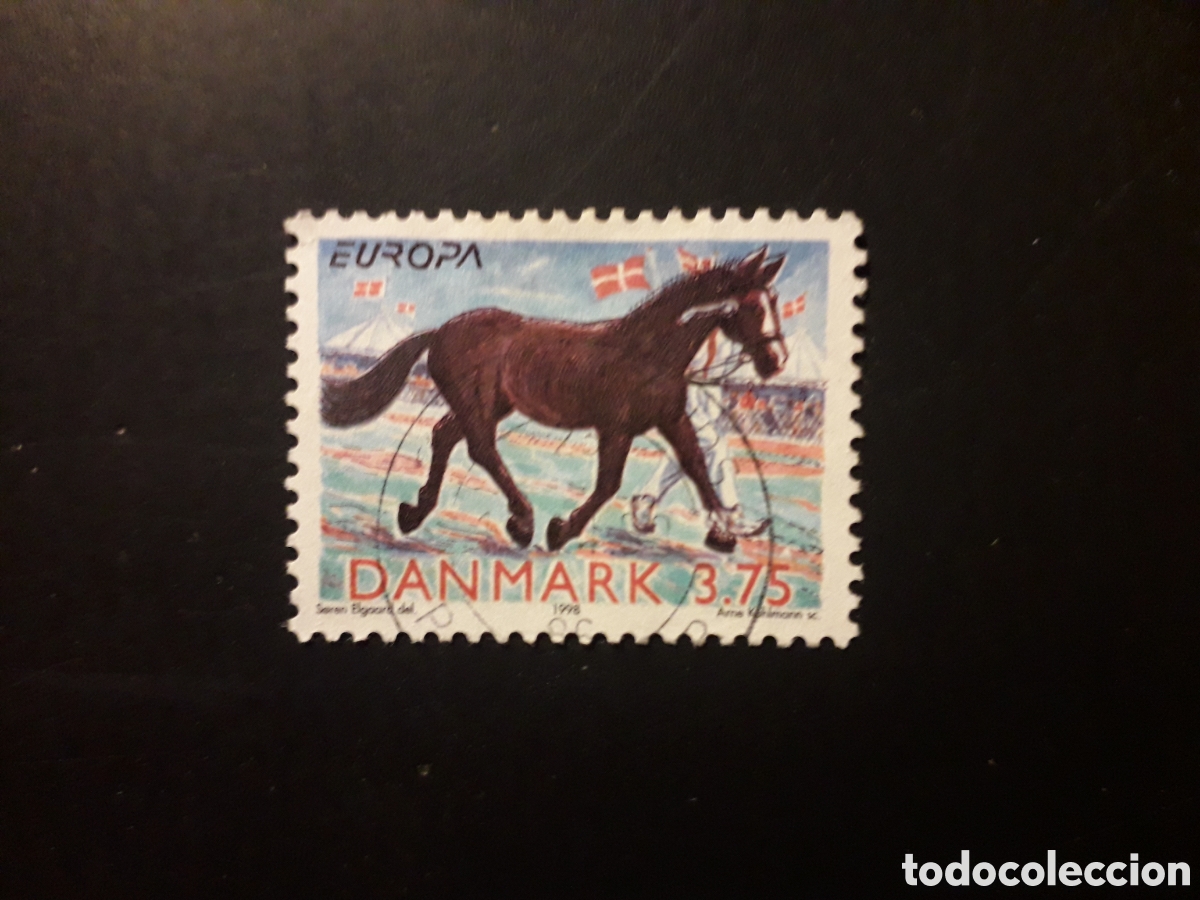 Sellos: DINAMARCA YVERT 1191 SELLO SUELTO USADO 1998 EUROPA FAUNA, CABALLO, FESTIVALES PEDIDO M&Iacute;NIMO 3&euro;