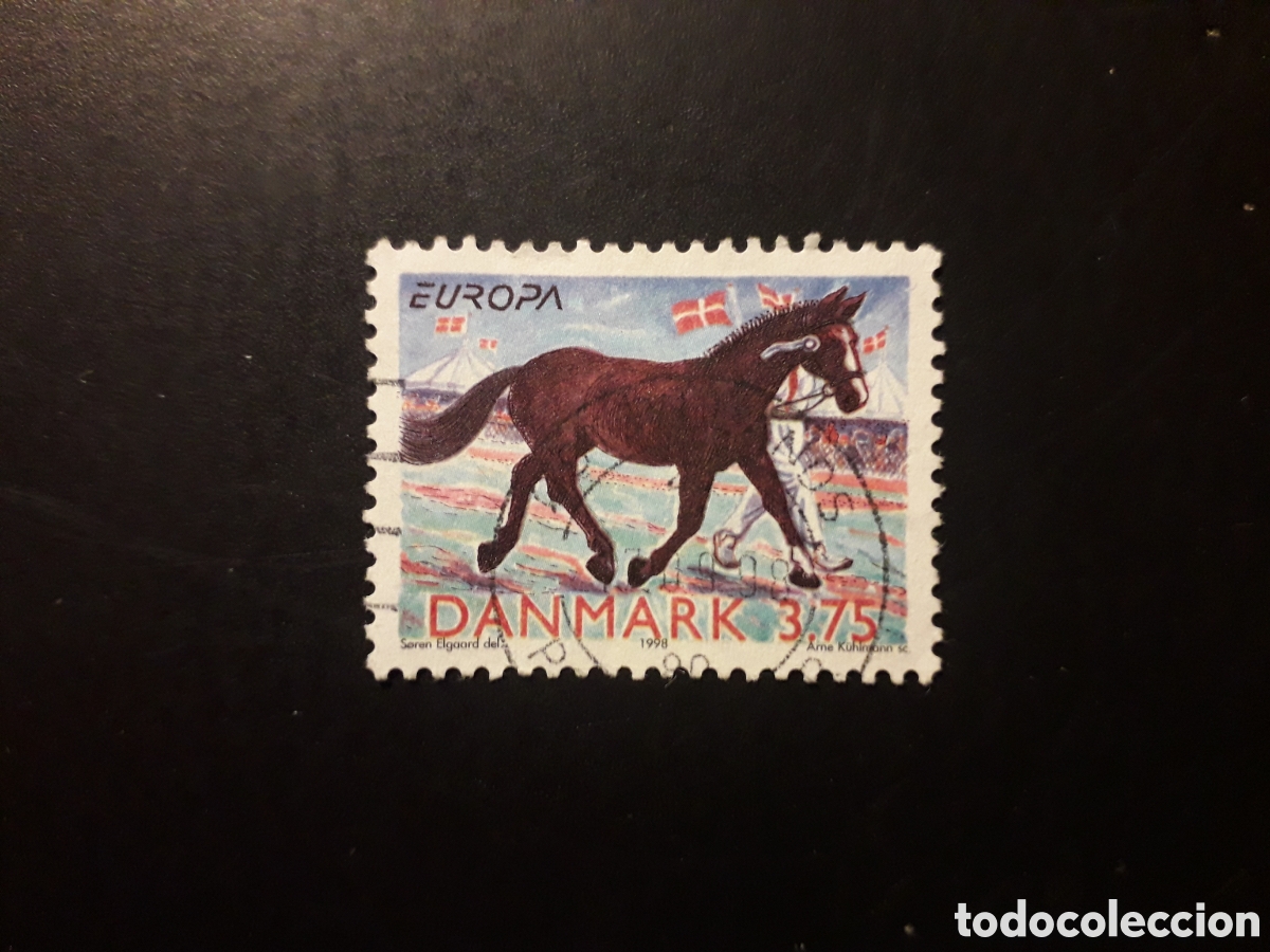 Sellos: DINAMARCA YVERT 1191 SELLO SUELTO USADO 1998 EUROPA FAUNA, CABALLO, FESTIVALES PEDIDO M&Iacute;NIMO 3&euro;