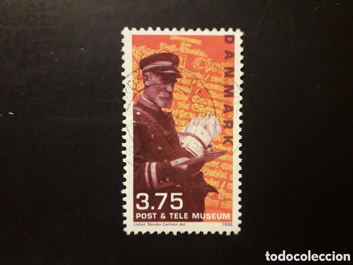 Sellos: DINAMARCA YVERT 1187 SELLO SUELTO USADO 1998 CARTERO PEDIDO M&Iacute;NIMO 3&euro;