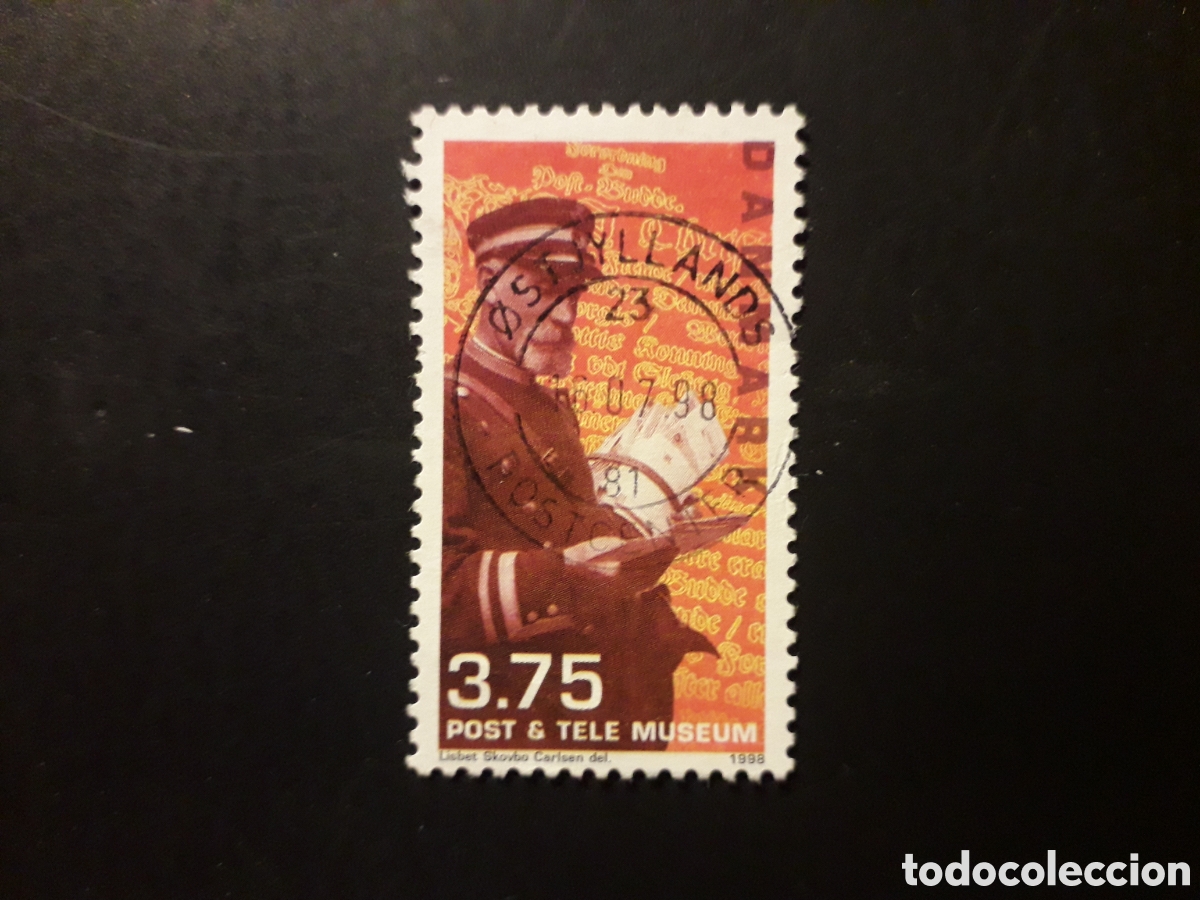 Sellos: DINAMARCA YVERT 1187 SELLO SUELTO USADO 1998 CARTERO PEDIDO M&Iacute;NIMO 3&euro;