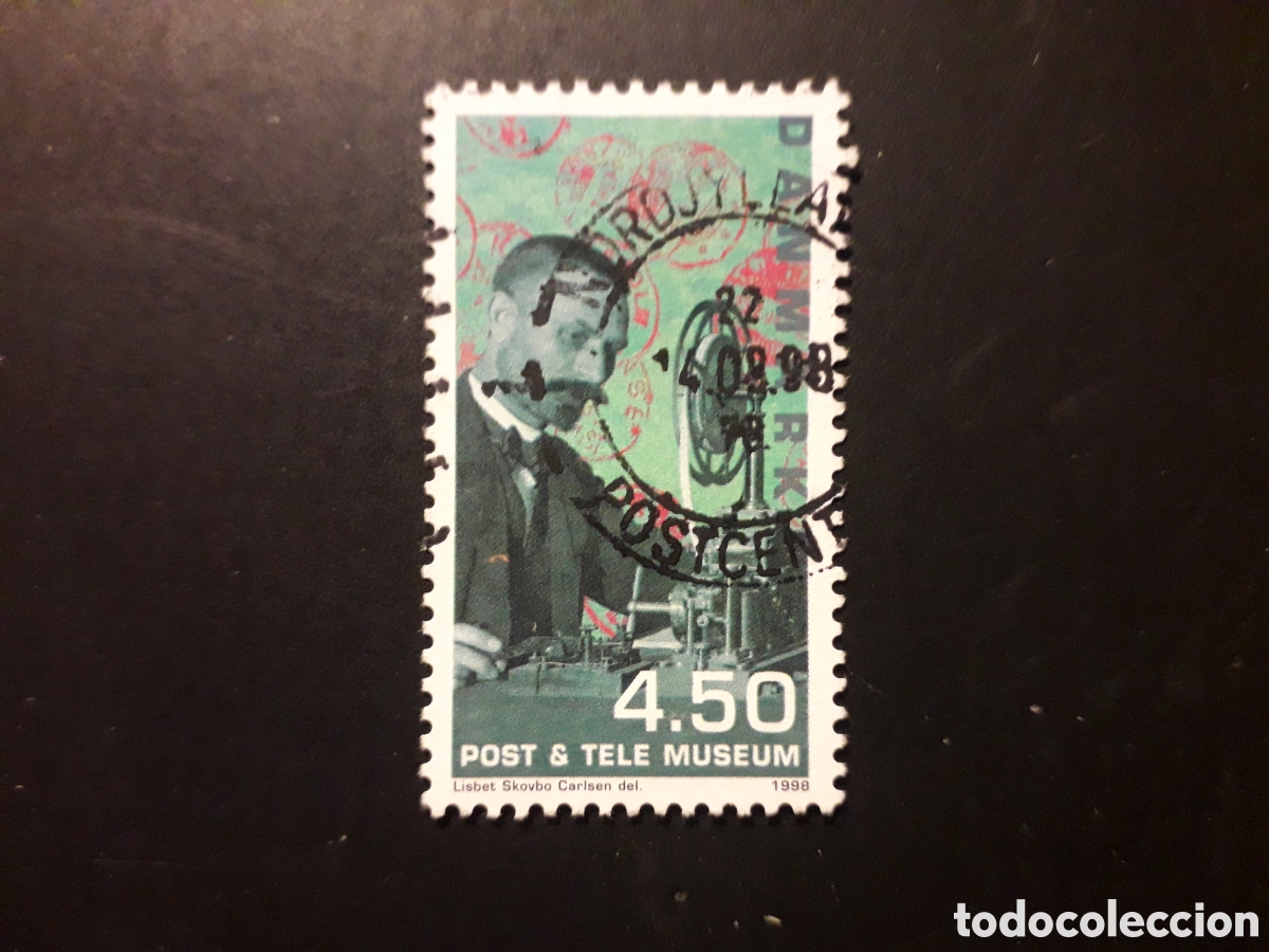 Sellos: DINAMARCA YVERT 1188 SELLO SUELTO USADO 1998 TELEGRAFISTA, TEL&Eacute;GRAFO PEDIDO M&Iacute;NIMO 3&euro;