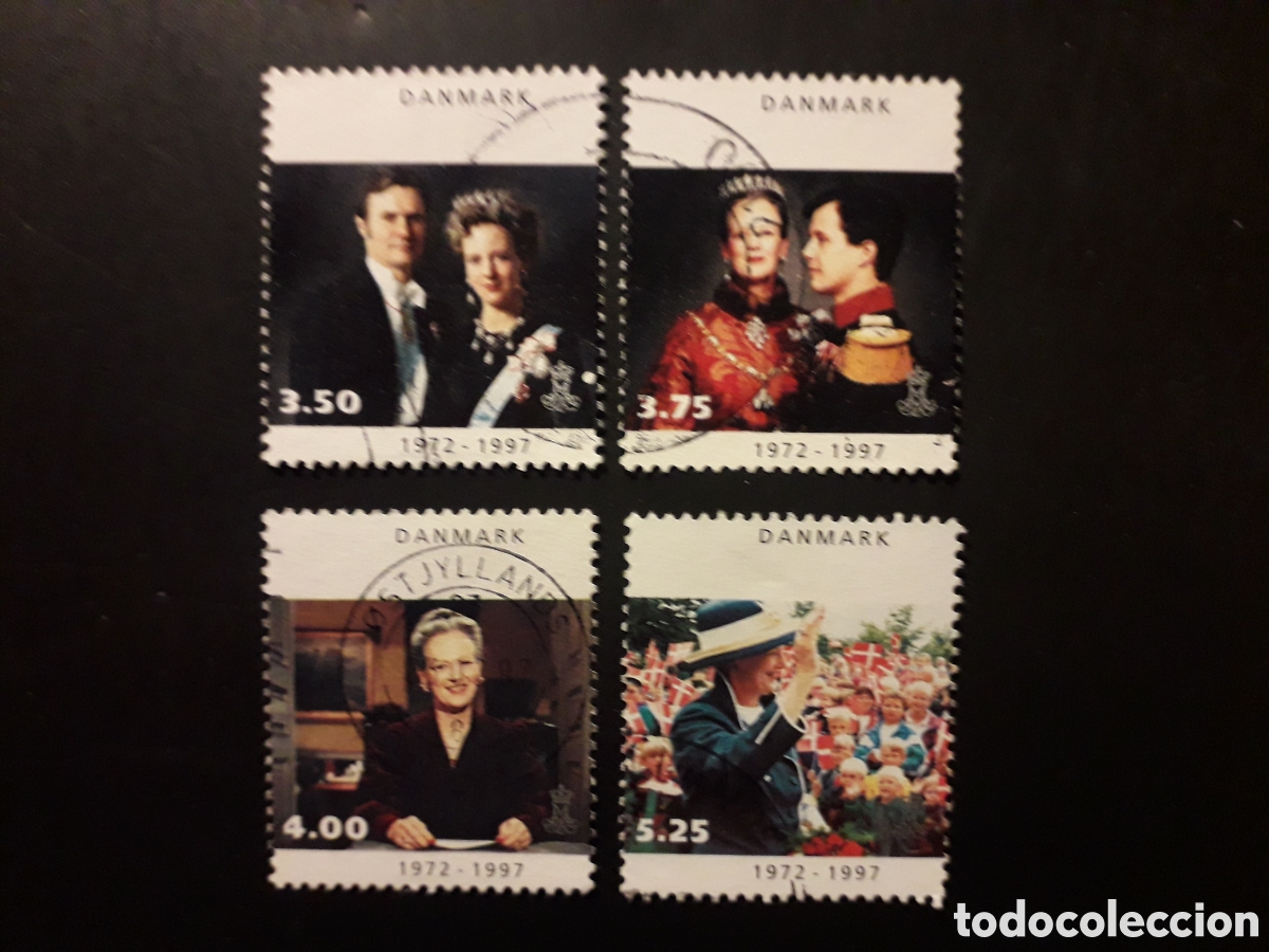 Sellos: DINAMARCA YVERT 1144/7 SERIE COMPLETA USADA 1997 REINADO DE LA REINA MARGARITA PEDIDO M&Iacute;NIMO 3&euro;