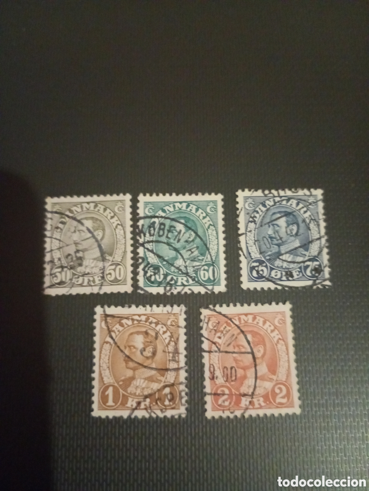 Sellos: Dinamarca 1934-41.Christian X SC 239-242.cimpleta.
