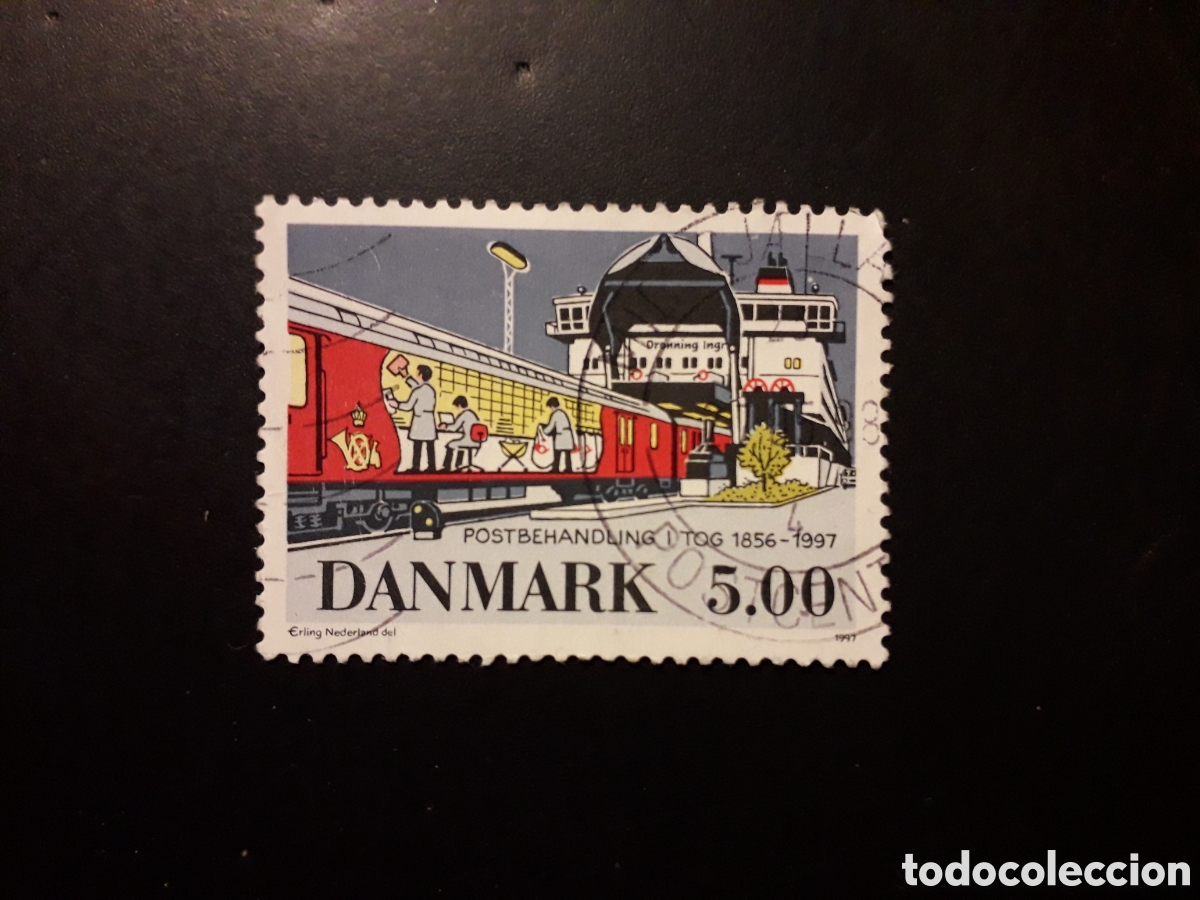 Sellos: DINAMARCA YVERT 1160 SERIE COMPLETA USADA 1997 TRENES, SERVICIO POSTAL PEDIDO M&Iacute;NIMO 3&euro;