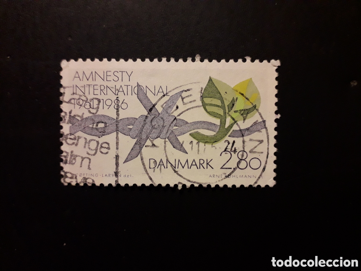 Sellos: DINAMARCA YVERT 858 SERIE COMPLETA USADA 1986 AMNIST&Iacute;A INTERNACIONAL PEDIDO M&Iacute;NIMO 3&euro;