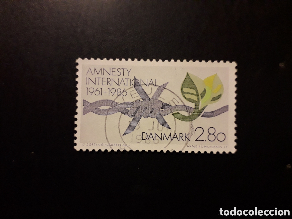 Sellos: DINAMARCA YVERT 858 SERIE COMPLETA USADA 1986 AMNIST&Iacute;A INTERNACIONAL PEDIDO M&Iacute;NIMO 3&euro;