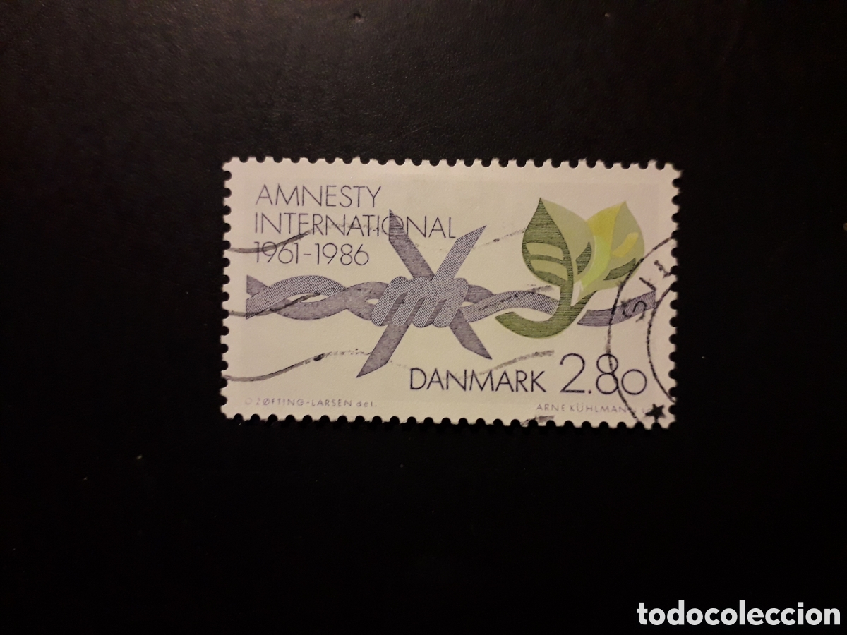Sellos: DINAMARCA YVERT 858 SERIE COMPLETA USADA 1986 AMNIST&Iacute;A INTERNACIONAL PEDIDO M&Iacute;NIMO 3&euro;