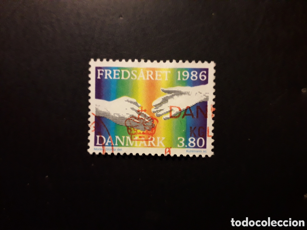 Sellos: DINAMARCA YVERT 869 SERIE COMPLETA USADA 1986 A&Ntilde;O INTER DE LA PAZ, MANOS PEDIDO M&Iacute;NIMO 3&euro;