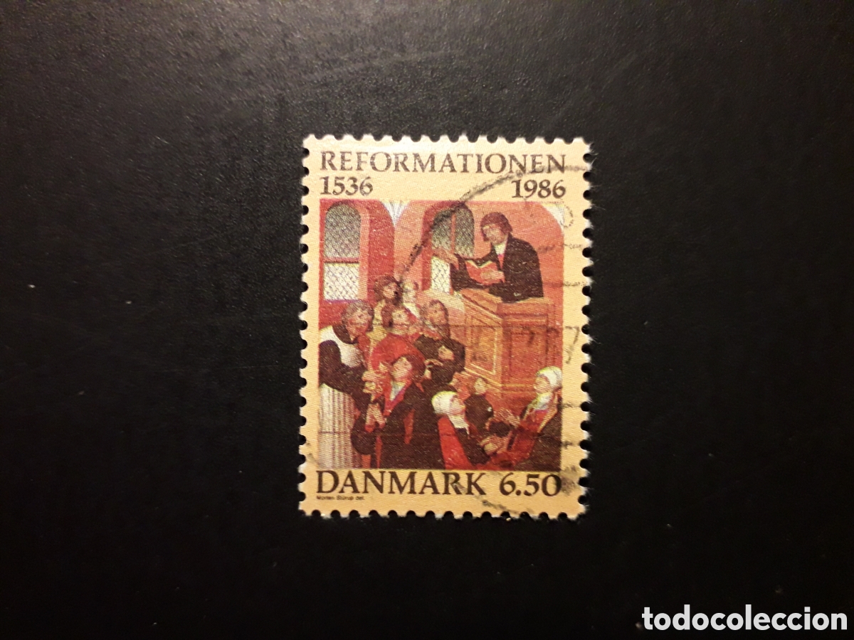 Sellos: DINAMARCA YVERT 889 SERIE COMPLETA USADA 1986 450 A&Ntilde;OS DE LA REFORMA PROTESTANTE PEDIDO M&Iacute;NIMO 3&euro;