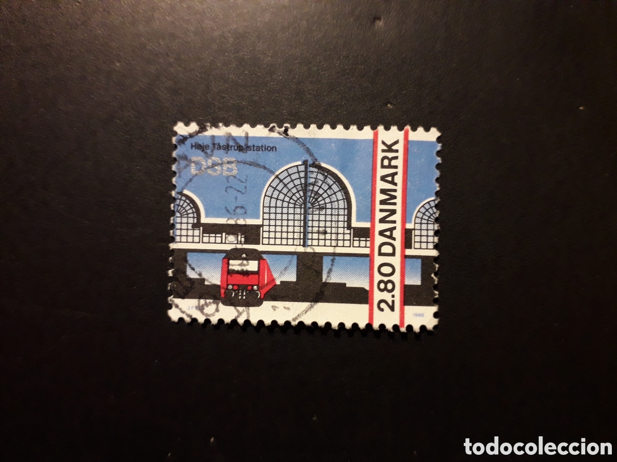 Sellos: DINAMARCA YVERT 871 SERIE COMPLETA USADA 1986 ESTACI&Oacute;N DE HOJE, TRENES PEDIDO M&Iacute;NIMO 3&euro;