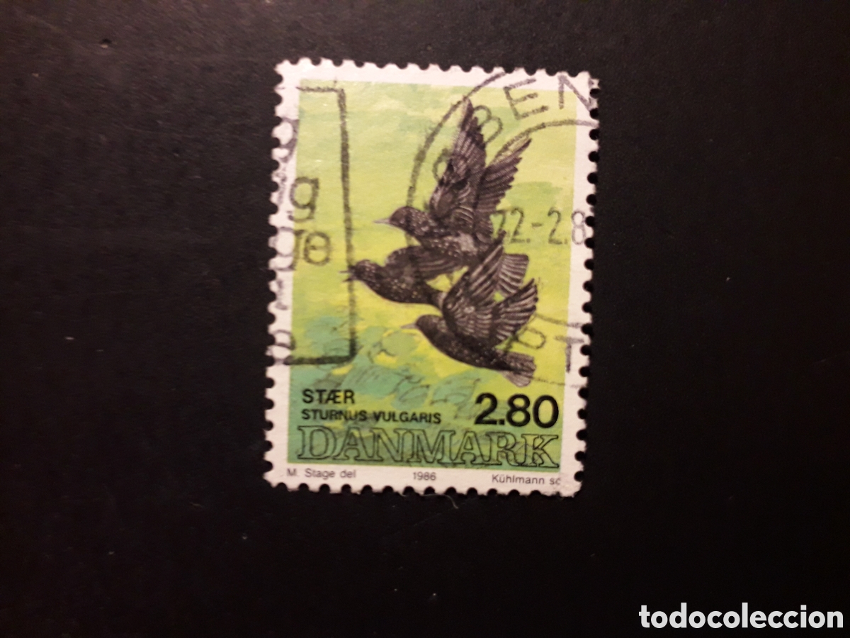 Sellos: DINAMARCA YVERT 877 SELLO SUELTO USADO 1986 FAUNA AVES PEDIDO M&Iacute;NIMO 3&euro;