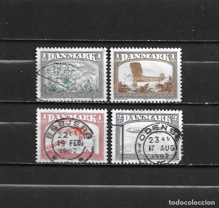 Sellos: Dinamarca, 1981, aviaci&oacute;n, completa, yvert 742-745