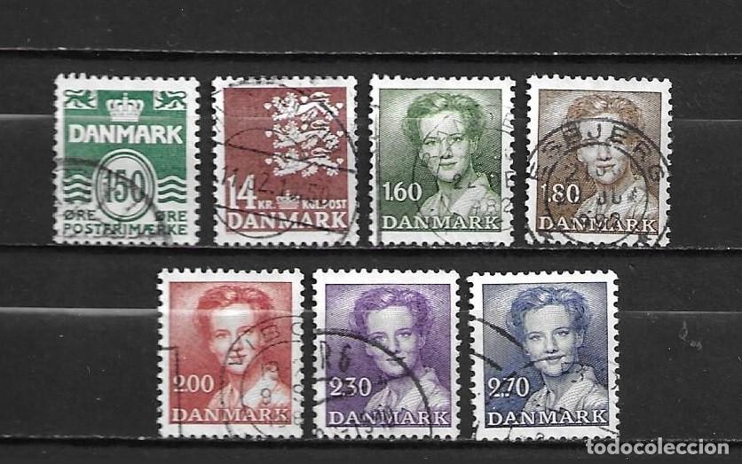 Sellos: Dinamarca, 1982, serie general, yvert 755 y 757 a 762, usados