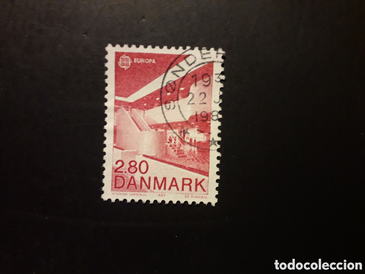 Sellos: DINAMARCA YVERT 897 SELLO SUELTO USADO 1987 EUROPA CEPT ARQUITECTURA PEDIDO M&Iacute;NIMO 3&euro;
