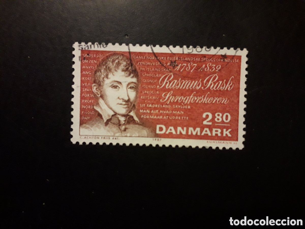 Sellos: DINAMARCA YVERT 906 SERIE COMPLETA 1987 RASMUS RASK, LING&Uuml;ISTA PEDIDO M&Iacute;NIMO 3&euro;